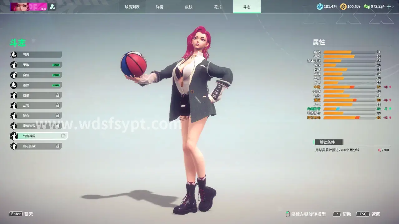 问道角色属性界面